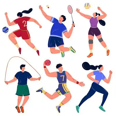 卡通体育人物运动png素材