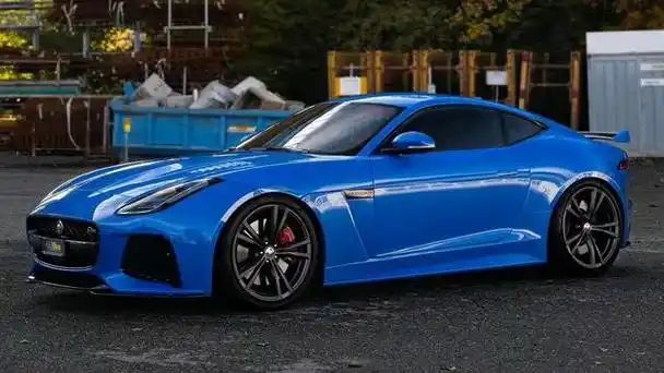 英国蓝色跑车捷豹f-type svr,限量150辆,价值158.60万