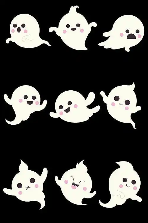 可爱万圣节鬼魂素材