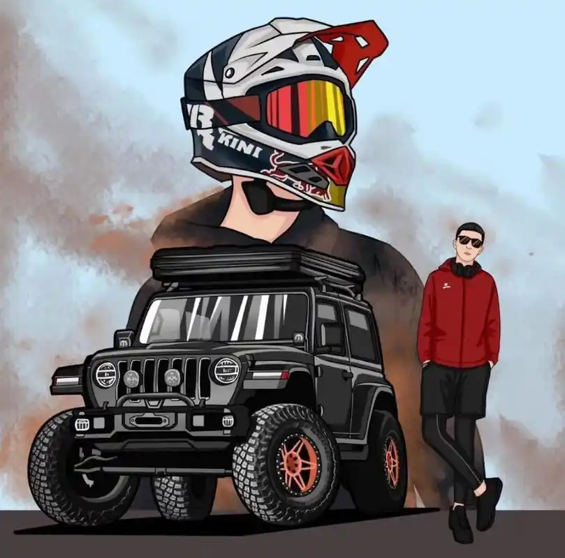 人车合一专属手绘男生必备头像!
