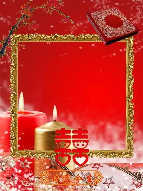 古典风格婚纱摄影相册封面模板图片