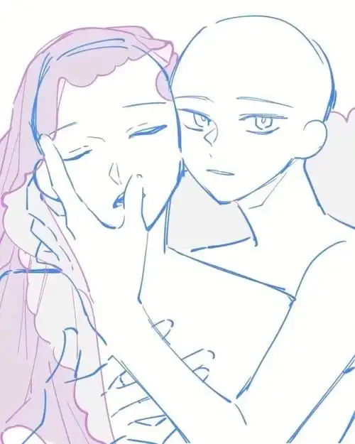 绘画参考甜蜜的双人互动参考解锁cp新姿