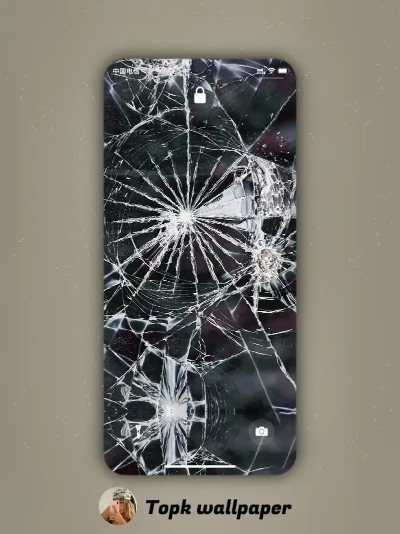 屏幕碎了#碎屏 #锁屏 #手机壁纸 - 抖音