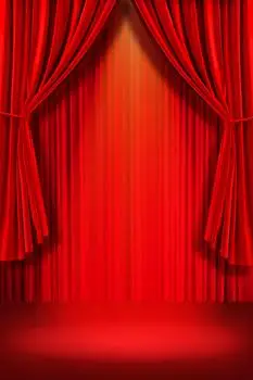 灯光舞台红色帷幕幕布文艺演出背景
