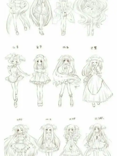 12星座简笔画女生星座简笔画人文绘画