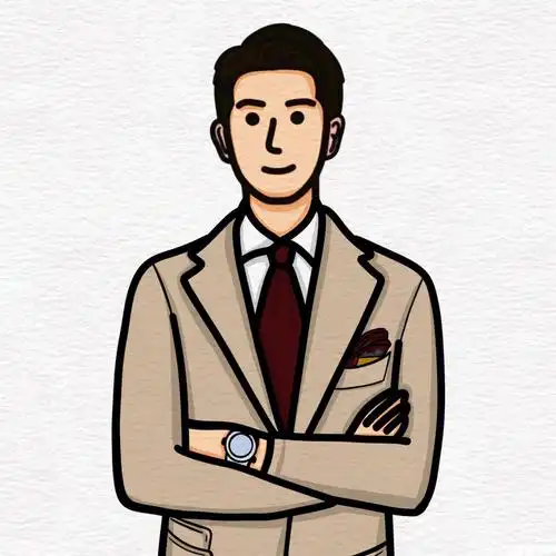 手绘头像定制卡通漫画男生约稿设计西装领带