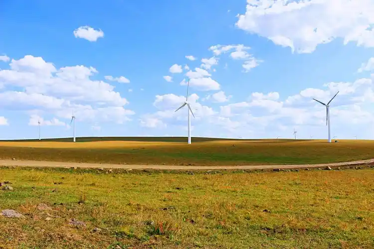 蓝天白云,风景秀丽,尽显坝上草原的迷人风光