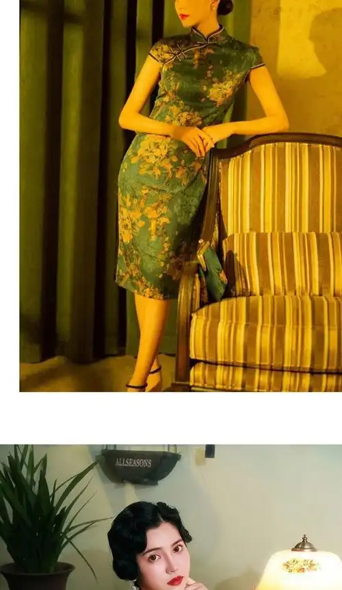 古装复古手推波纹刘海发片旗袍造型民国老上海拉花大波浪演出假发棕