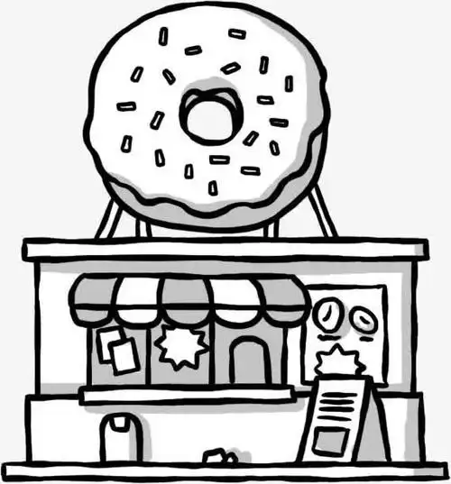 甜品店简笔画儿童
