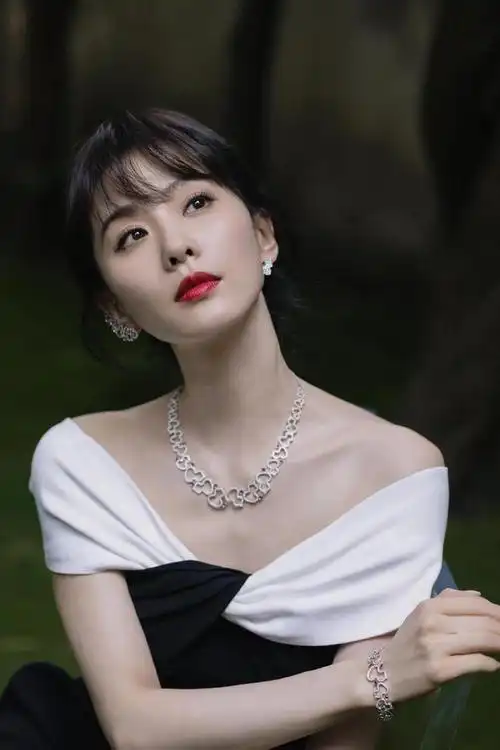 刘诗诗活动造型上线,一袭黑白混色礼服裙,温婉优雅的东方美人