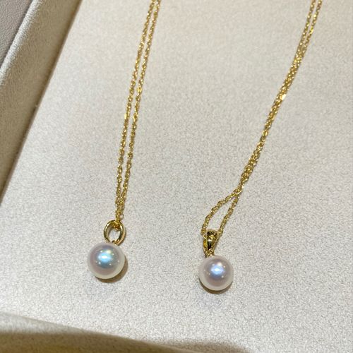 日本代购直邮mikimoto御木本高品质akoya珍珠吊坠项链18k金锁骨链