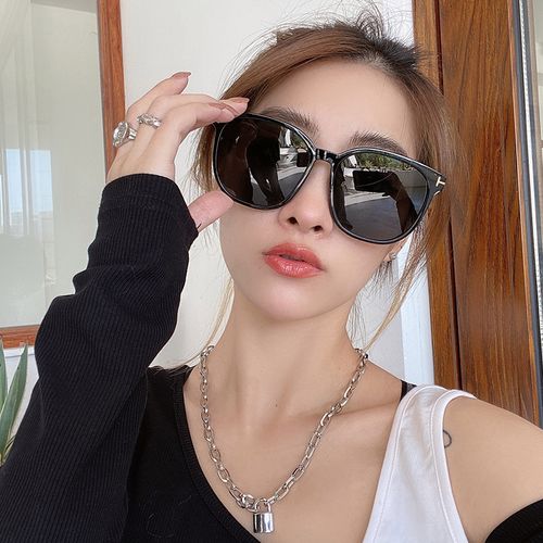 网红墨镜女ins街拍时尚2021新款偏光眼镜男潮流韩版复古太阳镜酷