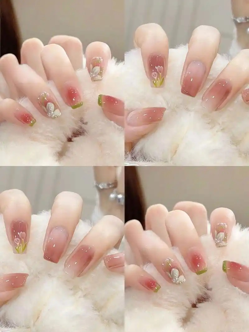 夏日mei~   清新淡雅渐变显白美甲!