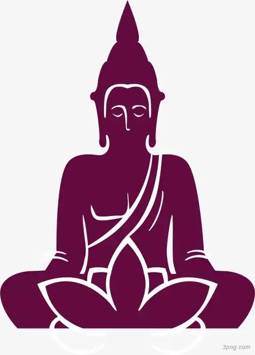紫色宗教佛像剪影png素材透明免抠图片其他元素