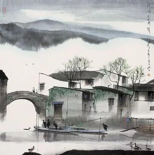 中国名家笔下的小桥流水_江南