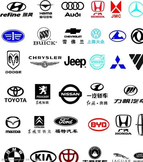 汽车标志大全(部分logo为位图)图片