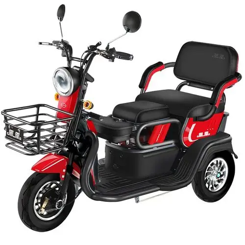 凤凰新款家用豪华小型电瓶车休闲助力接送孩子成年老人电动三轮车