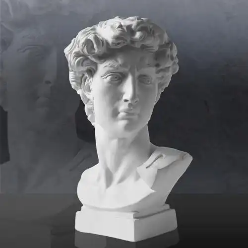 绘岳67cm大卫素描石膏像大号石膏像教具模型雕塑摆件学校美术室静物