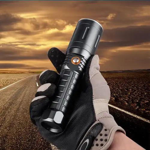 双童强光手电筒26650可充电式led变焦户外防水t6-l2超亮远射王