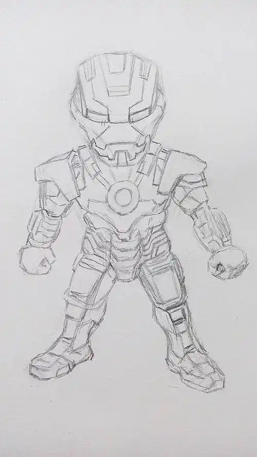 钢铁侠简笔画 钢铁侠简笔画简单又帅气