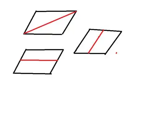 用三种方法表示平行四边形面积的一半,能画图的最好!