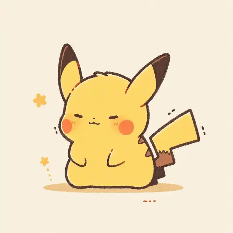 皮卡丘极简头像.#卡通 #优质头像 #治愈系 #皮卡丘 #二 - 抖音