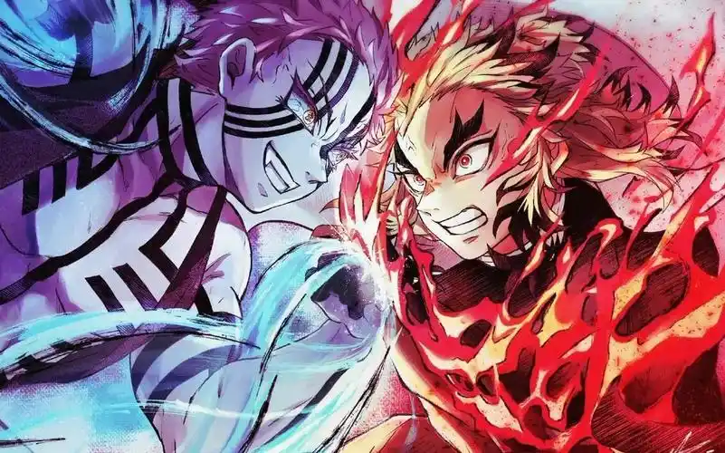 鬼灭之刃十二鬼月上弦の三猗窝座炎柱炼狱杏寿郎高燃混剪