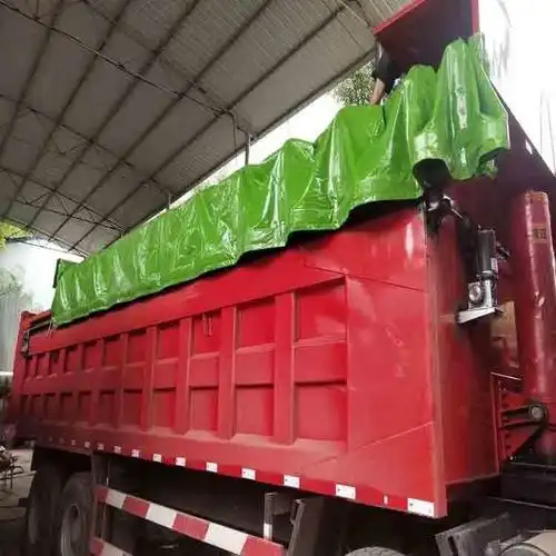 鸿佳源 自卸车顶篷加盖 渣土车密封盖 工程车电动篷布 货车改装自动