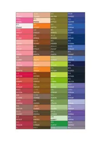 中国古典颜色名称对照表doc