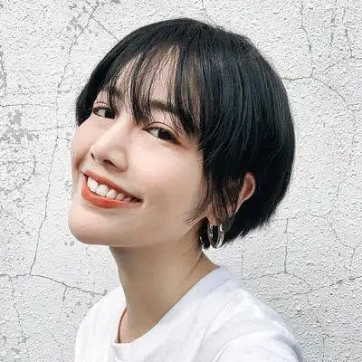 蜜桃ˋ『清爽』韩式波波头假发女短发狗啃刘海逼真减龄全头套