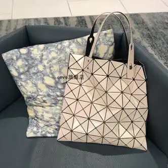 酷奇袋鼠日本几何菱格包包女时尚大容量轻便菱形格子包单肩手提托特包