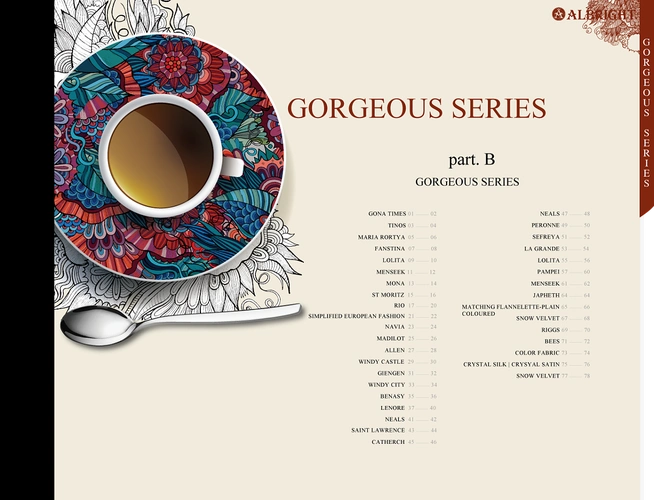 某牌子窗帘布的销售手册目录页设计(个人随意的设计) - 原创作品 - 站