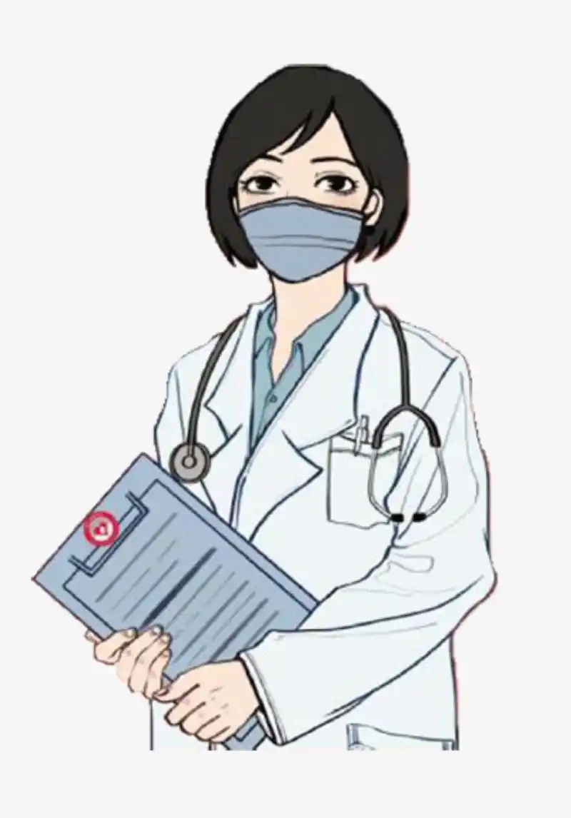 防疫的卡通女医生