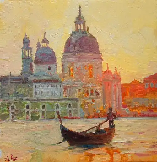 城市景观油画威尼斯
