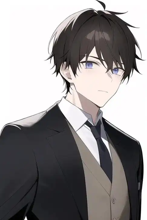 西装 #动漫男  #壁纸 - 抖音