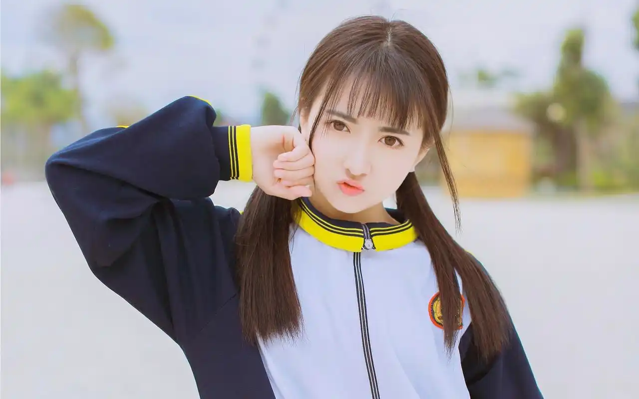 清纯校服美女小清新写真高清图片壁纸
