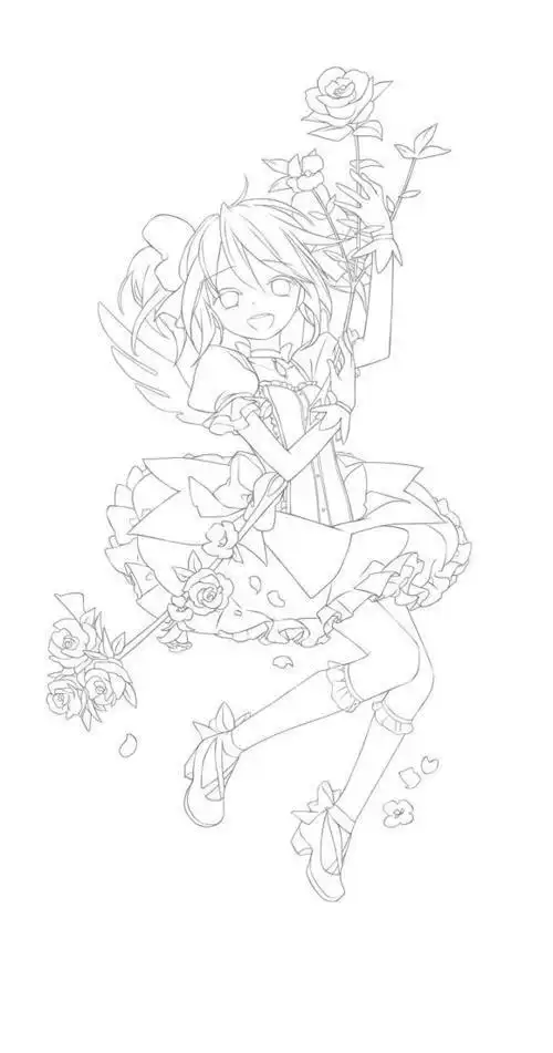 人物女孩人物简笔画全身的起床动漫人物简笔画动漫人物简笔画少女图