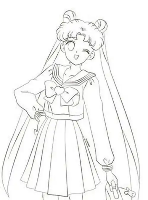 简笔画  正文   好看的动漫美少女画我要画简单些的还要可爱些