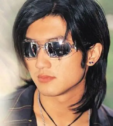 留着长发的lucas 和刚出道的谢霆锋相似度100%