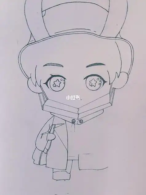 肖战q版手绘临摹手绘简笔画简笔画教程文化绘画