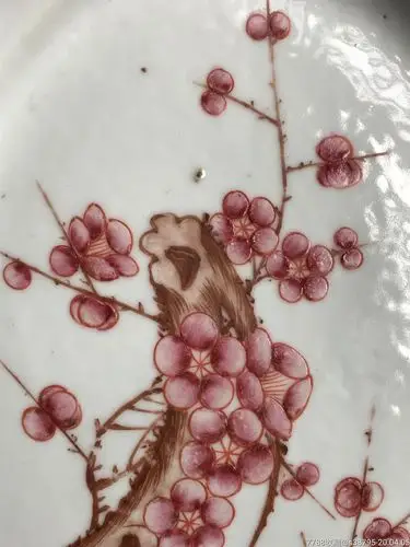 民国粉彩梅花大赏盘