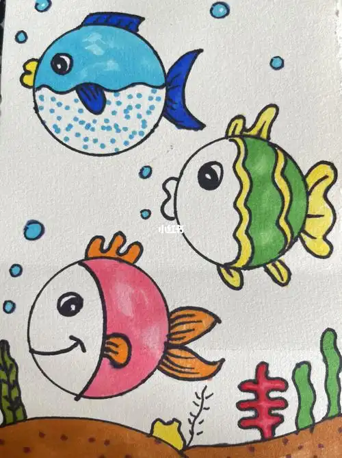 圆形变变变  #几何形状  #创意美术  #马克笔儿童画  #画画  #儿童简