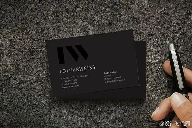 名片也性感40例高端大气的黑色名片设计欣赏12 - 排版欣赏 - 吾淘网