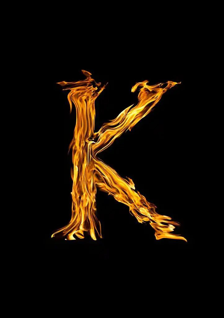 字母 k,火字母表.字母 k