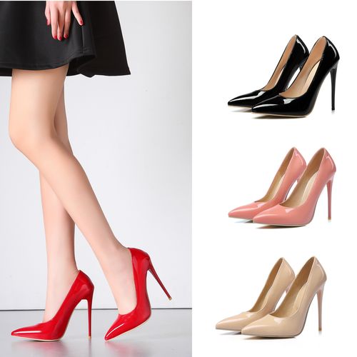 韩版经典款式优雅性感尖头糖果色浅口单鞋大小码超高跟鞋子婚鞋