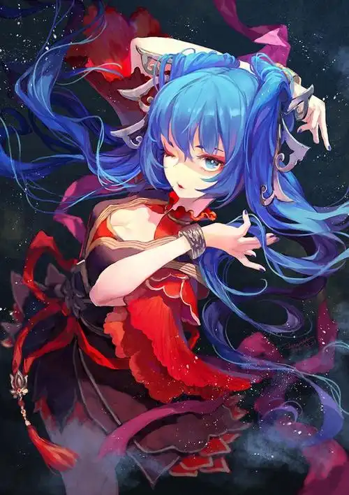 真爱果然是蕾姆蓝,二次元纯净而美丽的蓝发女神美图