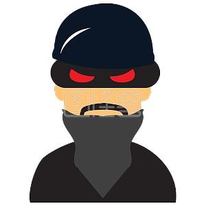 矢量蒙面歹徒坏人