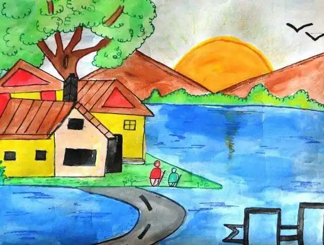 儿童山水风景画图片有哪些