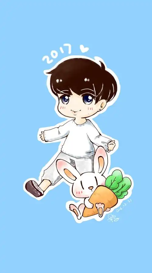 张艺兴卡通手绘crlogo