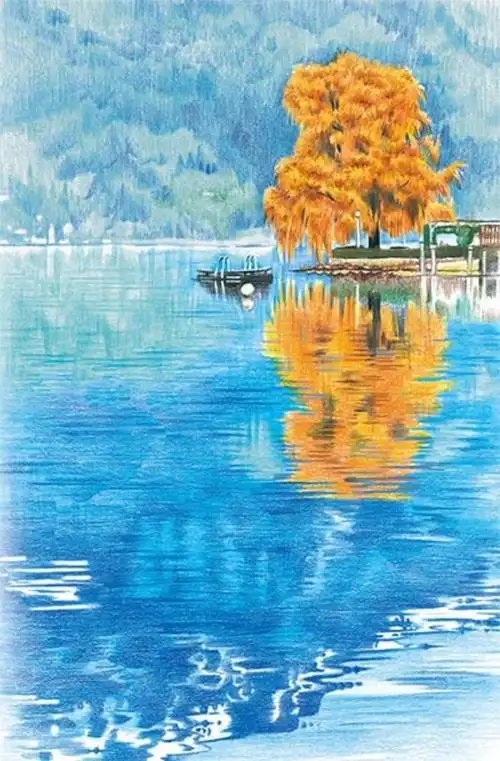 画-花瓣网|陪你做生活的设计师 | 彩铅 少女 背影 手绘 插画